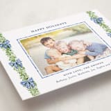 "Plaid bows" - Holiday Photo Mount Cards in Frosted by Sarah Knight - Premium Photo Paper Mounted on Card
