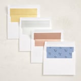 "Plaid bows" - Holiday Photo Mount Cards in Frosted by Sarah Knight - Envelope Liner Options