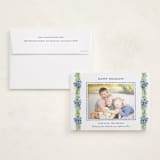 "Plaid bows" - Holiday Photo Mount Cards in Frosted by Sarah Knight - Card with Envelope