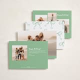 "Bowed & Bright" - Holiday Photo Mount Cards in Fern by Cass Loh - Back of Card Options
