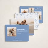 "Bowed & Bright" - Holiday Photo Mount Cards in Bluebell by Cass Loh - Back of Card Options