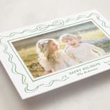 "Bowed & Bright" - Holiday Photo Mount Cards in Fern by Cass Loh - Premium Photo Paper Mounted on Card