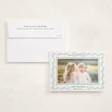 "Bowed & Bright" - Holiday Photo Mount Cards in Fern by Cass Loh - Card with Envelope