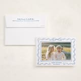 "Bowed & Bright" - Holiday Photo Mount Cards in Bluebell by Cass Loh - Card with Envelope