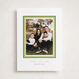 "Christmas classic border" - Holiday Photo Mount Cards in Sour Apple by Sara Hicks Malone - Front