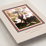"Christmas classic border" - Holiday Photo Mount Cards in Cream by Sara Hicks Malone - Premium Photo Paper Mounted on Card