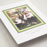 "Christmas classic border" - Holiday Photo Mount Cards in Sour Apple by Sara Hicks Malone - Premium Photo Paper Mounted on Card
