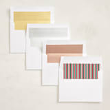 "Christmas classic border" - Holiday Photo Mount Cards in Cream by Sara Hicks Malone - Envelope Liner Options