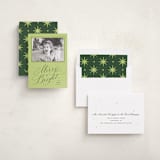 "Bright Laughter" - Holiday Photo Mount Cards in Lime by Erin Hodges - Assembled