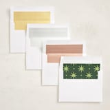 "Bright Laughter" - Holiday Photo Mount Cards in Lime by Erin Hodges - Envelope Liner Options