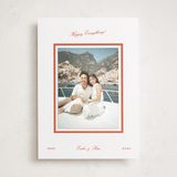 "Miro" - Holiday Photo Mount Cards in Clementine by Megan Davis - Front