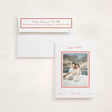"Miro" - Holiday Photo Mount Cards in Clementine by Megan Davis - Card with Envelope