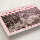 "Casual Fancy Christmas" - Holiday Photo Mount Cards in Peppermint by Anna Kasper - Premium Photo Paper Mounted on Card