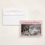 "Casual Fancy Christmas" - Holiday Photo Mount Cards in Peppermint by Anna Kasper - Card with Envelope
