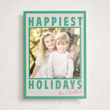 "Wordy Waze" - Holiday Photo Mount Cards in Wintermint by Kaydi Bishop - Front
