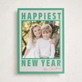 "Wordy Waze" - Holiday Photo Mount Cards in Wintermint by Kaydi Bishop - Front