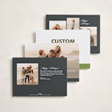 "Portrait Custom" - Holiday Photo Mount Cards in Charcoal by Minted Custom - Back of Card Options