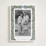 "Garland Frame" - Holiday Photo Mount Cards in Frost by Leah Bisch - Front