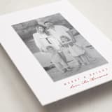 "Garland Frame" - Holiday Photo Mount Cards in Holly Berry by Leah Bisch - Premium Photo Paper Mounted on Card