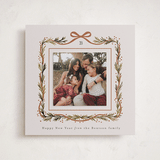 "Garland Border" - Holiday Photo Mount Cards in Champagne by Alethea and Ruth - Front