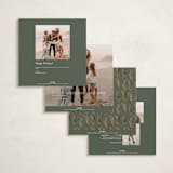 "Garland Border" - Holiday Photo Mount Cards in Champagne by Alethea and Ruth - Back of Card Options