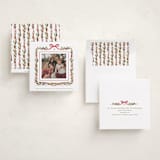 "Garland Border" - Holiday Photo Mount Cards in Mint by Alethea and Ruth - Assembled