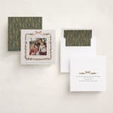 "Garland Border" - Holiday Photo Mount Cards in Champagne by Alethea and Ruth - Assembled