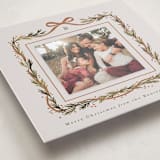 "Garland Border" - Holiday Photo Mount Cards in Champagne by Alethea and Ruth - Premium Photo Paper Mounted on Card
