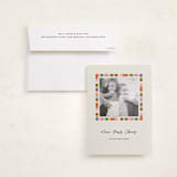 "Color Block Border" - Holiday Photo Mount Cards in Rainbow by Angela Garrick - Card with Envelope