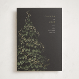 "Winter Sparkle" - Holiday Cards in Coal by Leah Bisch - Front