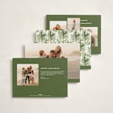 "Secret Winter Forest" - Holiday Cards in Fir by Petra Kern - Back of Card Options