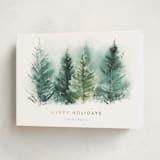 "Secret Winter Forest" - Holiday Cards in Fir by Petra Kern - Folded Card