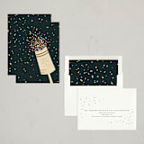 "confetti popper" - Holiday Cards in Midnight by Ellen Schlegelmilch - Assembled