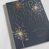 "Sparkling New Year" - Holiday Cards in Midnight by Paula Pecevich - Detail