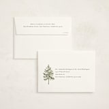 "Vintage Spruce" - Holiday Cards in Eggnog by Amy Kross - FREE Recipient Addressing