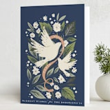 "Peace Dove Arch" - Holiday Cards in Night by Hannah Williams - Folded Card