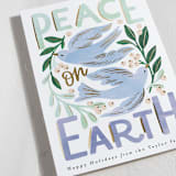 "Peace on Earth Birds" - Holiday Cards in Periwinkle by Alethea and Ruth - Detail