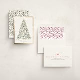 "Greenery Tree" - Holiday Cards in Candy Cane by Susan Moyal - Assembled