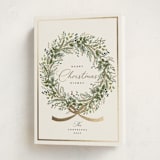 "Christmas Bow" - Holiday Cards in Pine by Susan Moyal - Folded Card