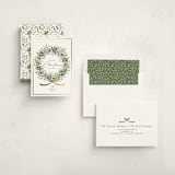 "Christmas Bow" - Holiday Cards in Pine by Susan Moyal - Assembled