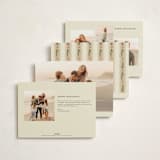 "Holiday Script" - Holiday Cards in Eggnog by Robert and Stella - Back of Card Options