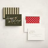 "Holiday Script" - Holiday Cards in Pine by Robert and Stella - Assembled