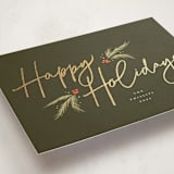 "Holiday Script" - Holiday Cards in Pine by Robert and Stella - Detail