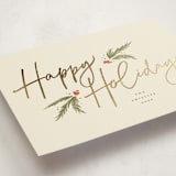 "Holiday Script" - Holiday Cards in Eggnog by Robert and Stella - Detail