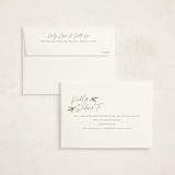 "Holiday Script" - Holiday Cards in Eggnog by Robert and Stella - FREE Recipient Addressing
