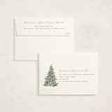 "Tinsel Tree" - Holiday Cards in Charcoal by Leah Bisch - FREE Recipient Addressing