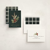 "Simple Sprig" - Holiday Cards in Juniper by Kate Ahn - Assembled