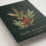 "Simple Sprig" - Holiday Cards in Juniper by Kate Ahn - Detail