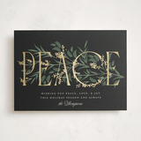 "Entwined Peace" - Holiday Cards in Coal by Robert and Stella - Front