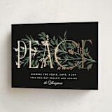 "Entwined Peace" - Holiday Cards in Coal by Robert and Stella - Folded Card